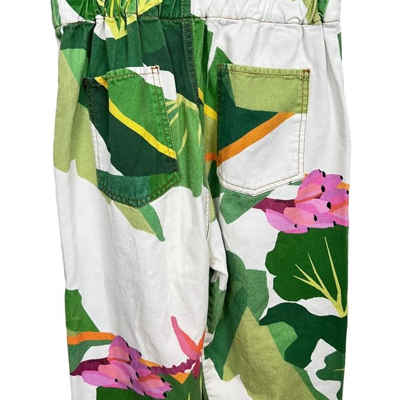 Farm Rio white Tropicalistic denim Jumpsuit size XS - Picture 9 of 9